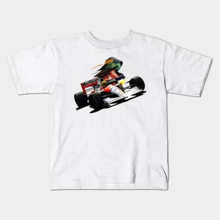 Ayrton Senna Full Color Kids T-Shirt